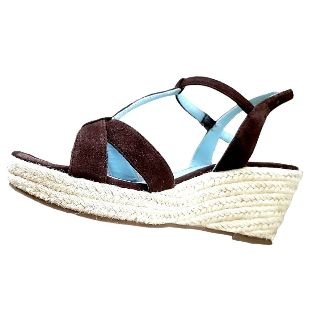 BODEN Brown Suede Wedged Espadrilles